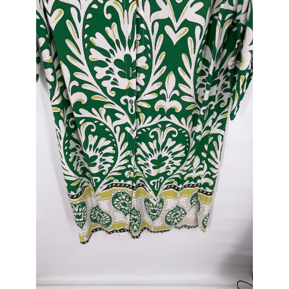 Figueroa & Flower Button Down Shirt Dress Womens XL Floral Garden Botanical - Picture 9 of 9
